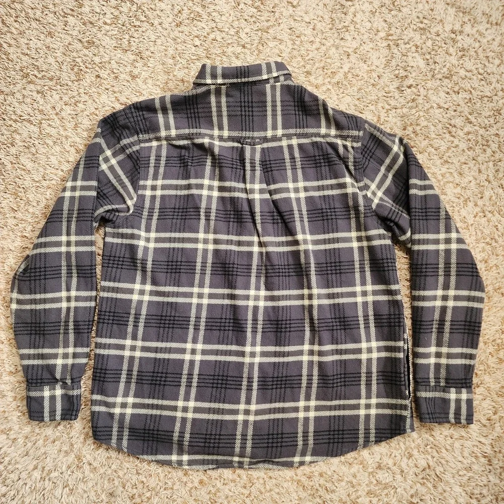 Woolrich Gray Plaid Men Sz XL Long‎ Sleeve Double Pocket Button Up Shirt